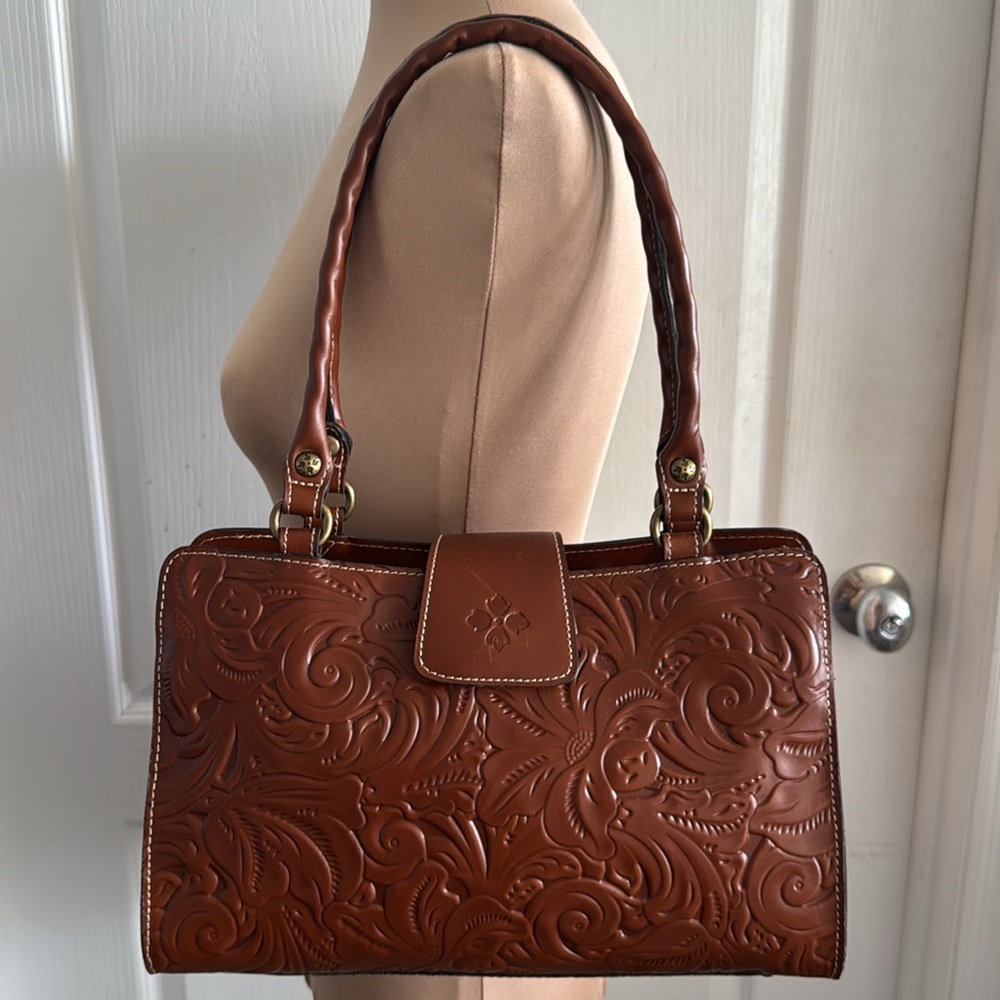 Patricia Nash Burnish Tooled Leather Rienzo Shoulder Handbag Florence - Picture 12 of 14